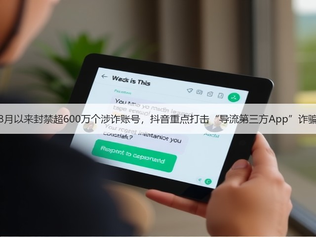 8月以来封禁超600万个涉诈账号，抖音重点打击“导流第三方App”诈骗(图3)