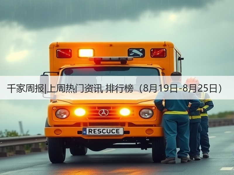 千家周报|上周热门资讯 排行榜（8月19日-8月25日）