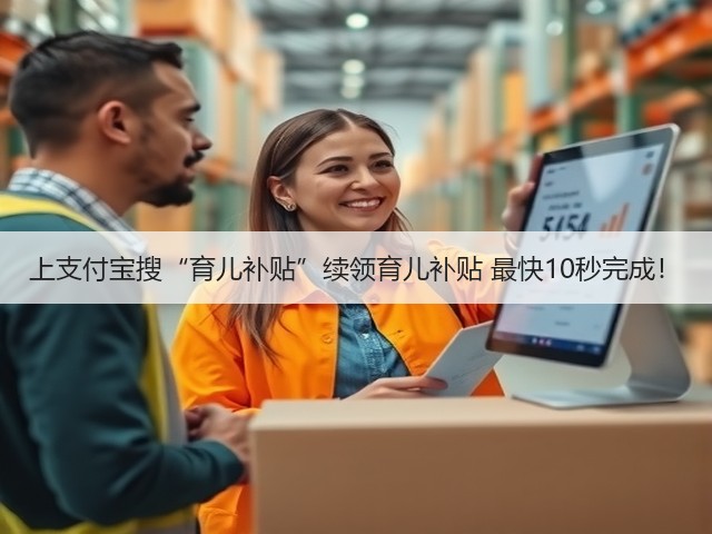 上支付宝搜“育儿补贴”续领育儿补贴 最快10秒完成！(图1)