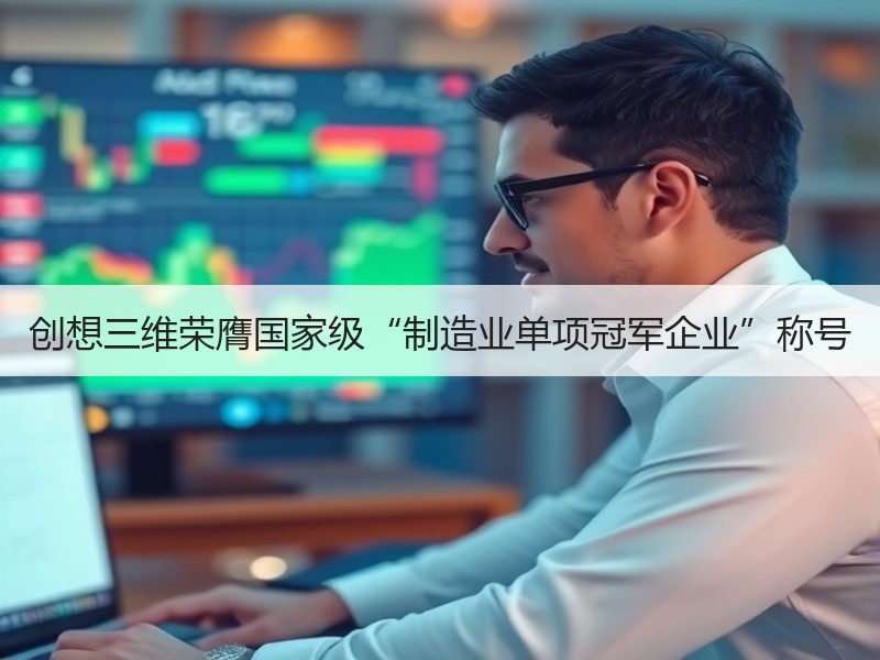 创想三维荣膺国家级“制造业单项冠军企业”称号