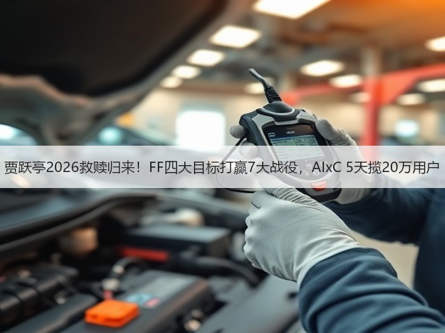 贾跃亭2026救赎归来！FF四大目标打赢7大战役，AIxC 5天揽20万用户(图2)