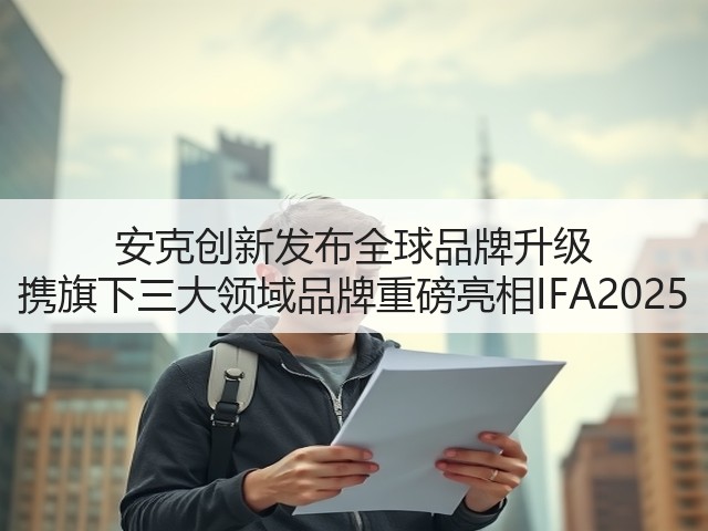 安克创新发布全球品牌升级 携旗下三大领域品牌重磅亮相IFA2025(图1)