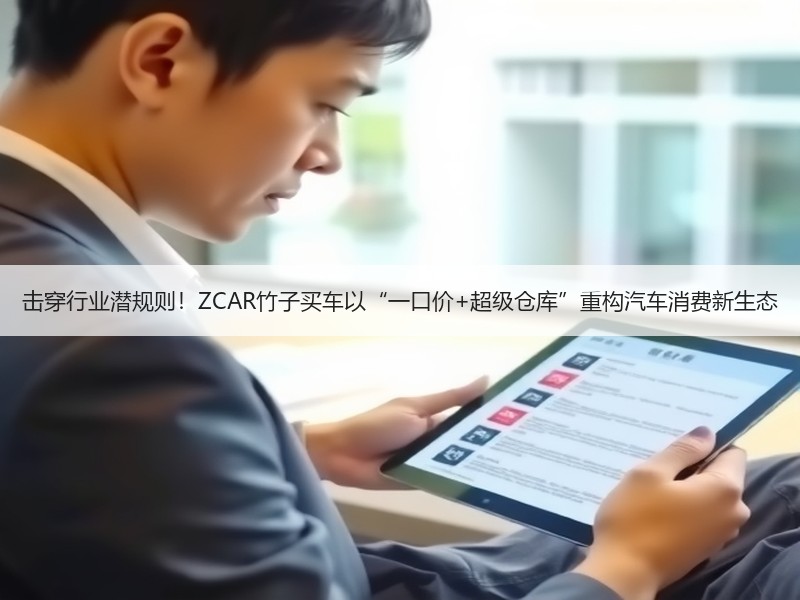 击穿行业潜规则！ZCAR竹子买车以“一口价+超级仓库”重构汽