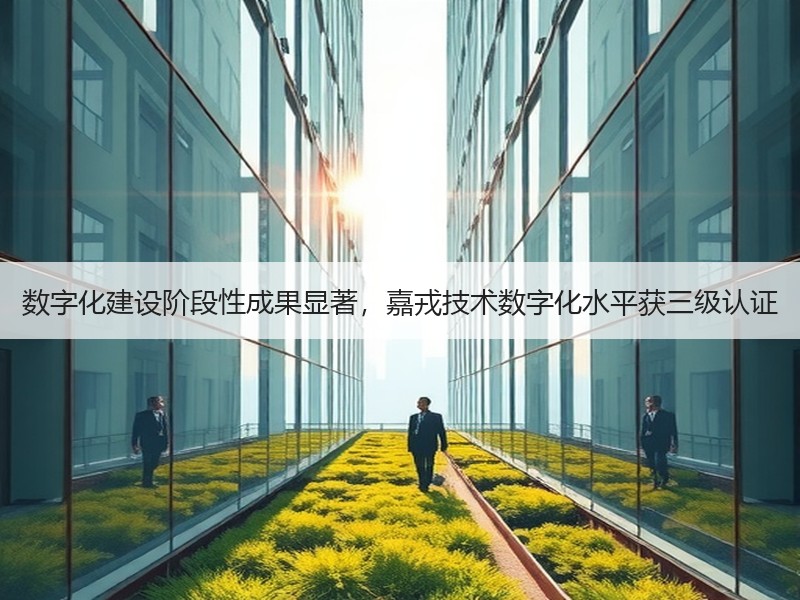 数字化建设阶段性成果显著，嘉戎技术数字化水平获三级认证