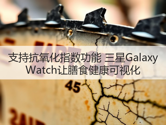 支持抗氧化指数功能 三星Galaxy Watch让膳食健康可视化(图1) 支持抗氧化指数功能 三星Galaxy Watch让膳食健康可视化(图1)