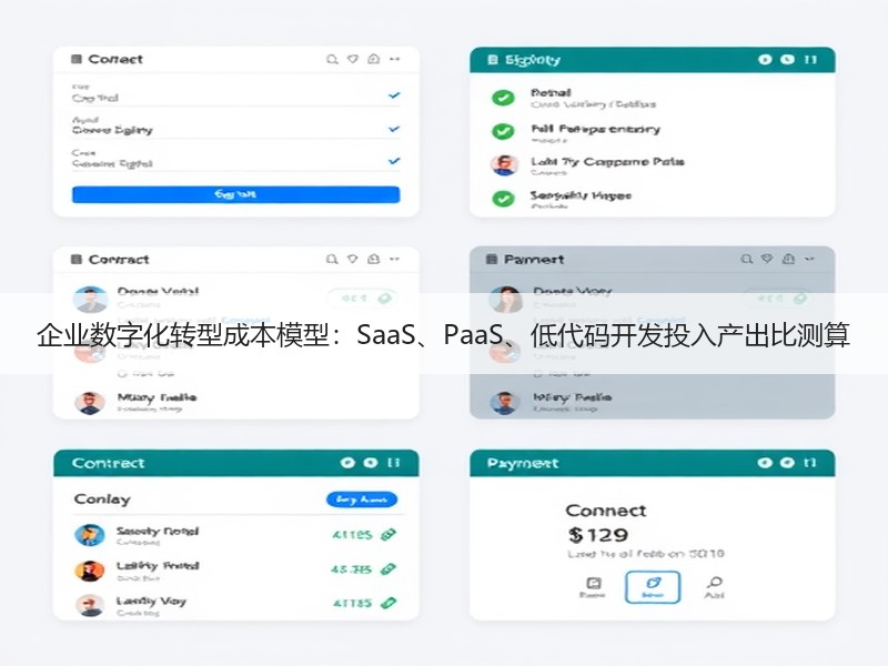 企业数字化转型成本模型：SaaS、PaaS、低代码开发投入产
