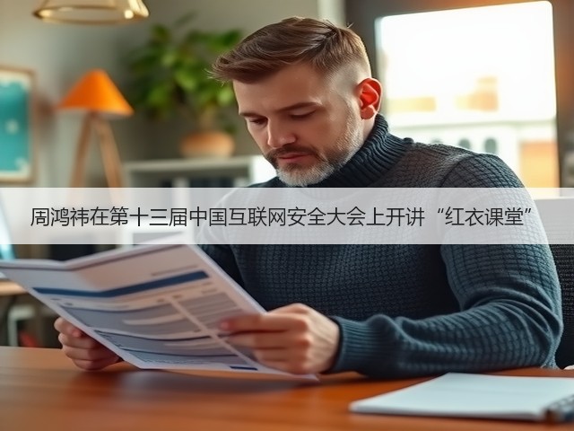 周鸿祎在第十三届中国互联网安全大会上开讲“红衣课堂”(图1)