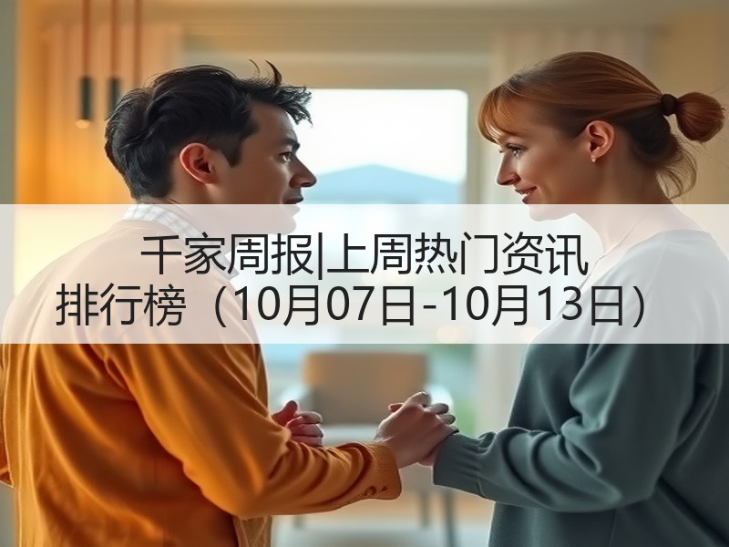 千家周报|上周热门资讯 排行榜（10月07日-10月13日）