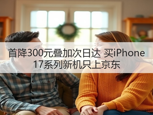 首降300元叠加次日达 买iPhone 17系列新机只上京东(图1) 首降300元叠加次日达 买iPhone 17系列新机只上京东(图1)