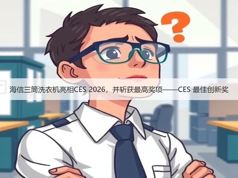 海信三筒洗衣机亮相CES 2026，并斩获最高奖项——CES