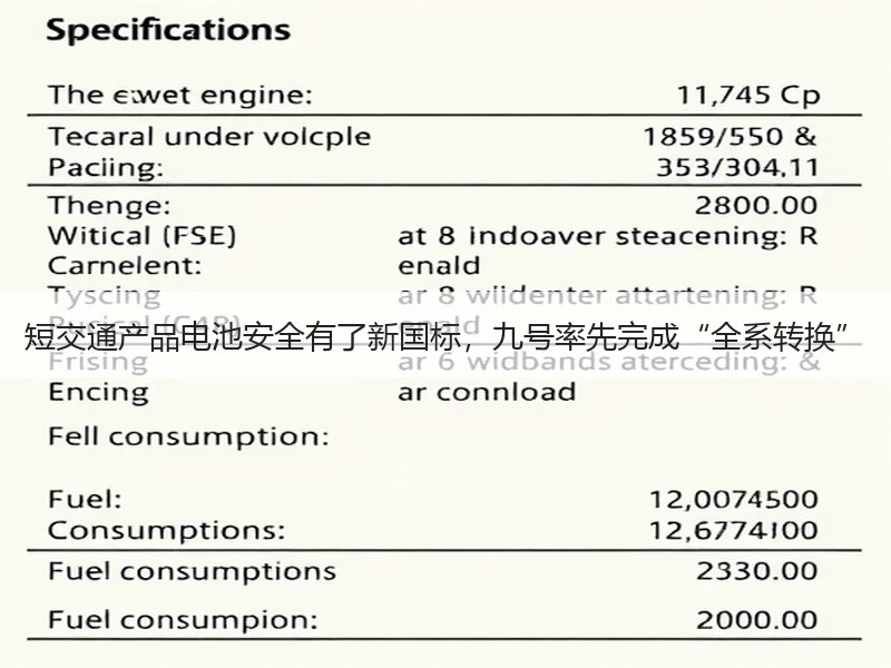 短交通产品电池安全有了新国标，九号率先完成“全系转换”