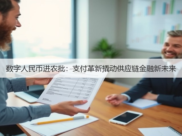 数字人民币进农批:支付革新撬动供应链金融新未来(图1) 数字人民币进农批:支付革新撬动供应链金融新未来(图1)