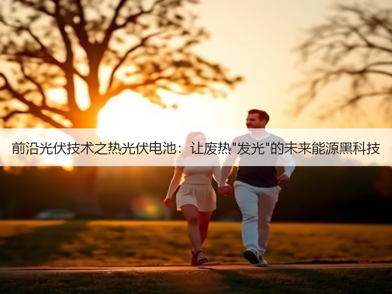 前沿光伏技术之热光伏电池：让废热