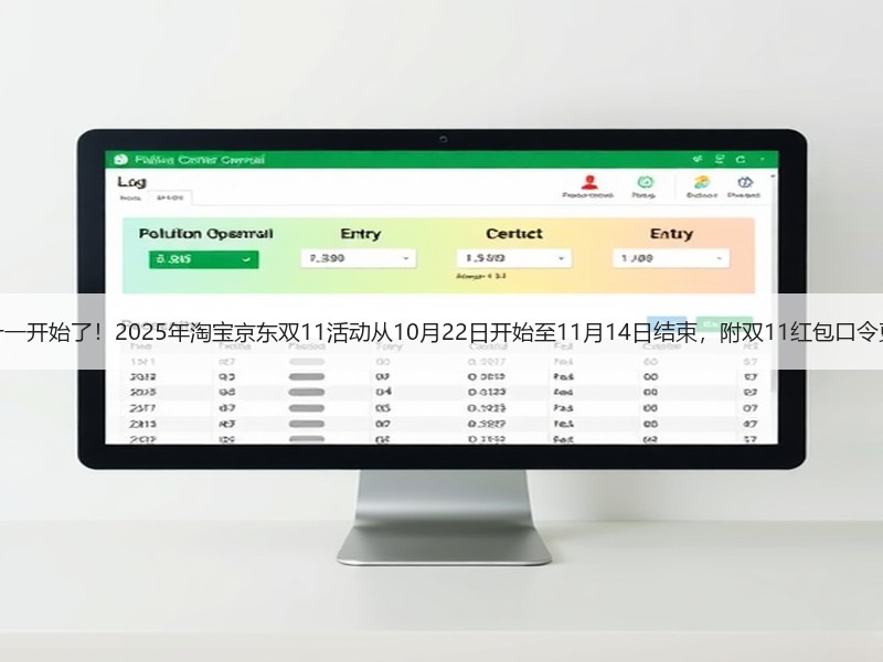 双十一开始了！2025年淘宝京东双11活动从10月22日开始