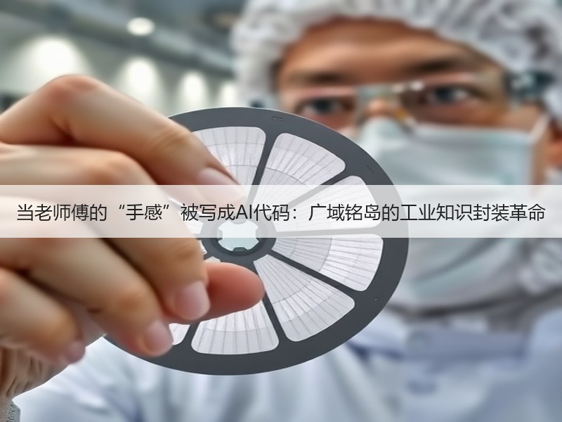 当老师傅的“手感”被写成AI代码：广域铭岛的工业知识封装革命