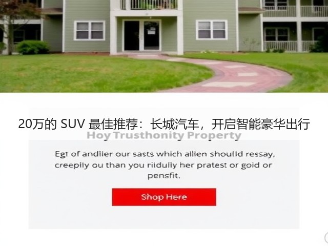 20万的 SUV 最佳推荐：长城汽车，开启智能豪华出行(图2)