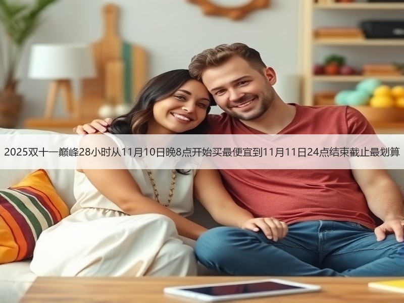 2025双十一巅峰28小时从11月10日晚8点开始买最便宜到