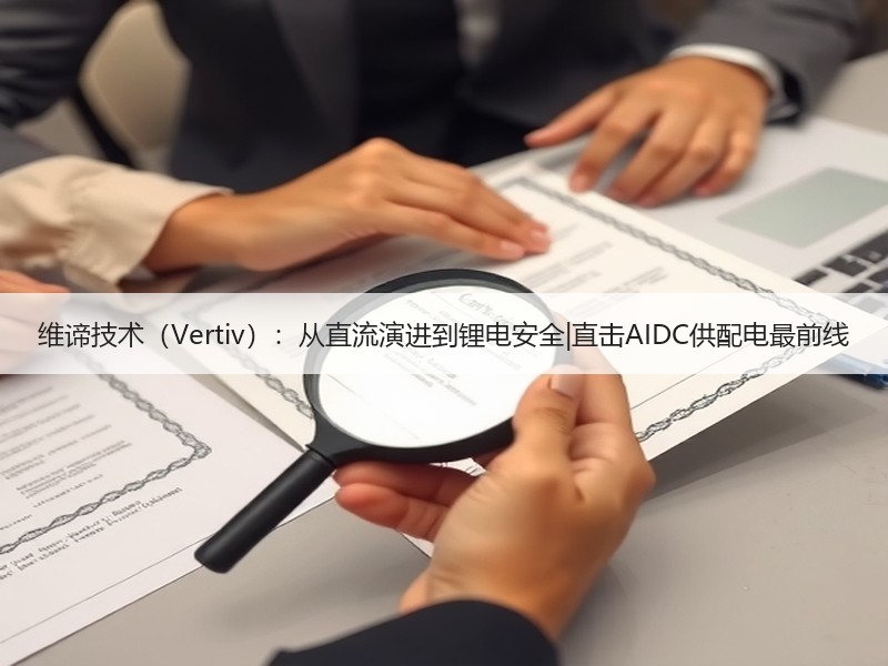 维谛技术（Vertiv）：从直流演进到锂电安全|直击AIDC