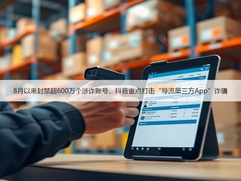 8月以来封禁超600万个涉诈账号，抖音重点打击“导流第三方A