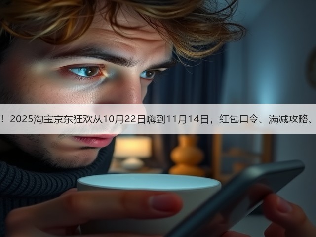 双11真的来了！2025淘宝京东狂欢从10月22日嗨到11月14日，红包口令、满减攻略、抢购时间表！(图3)