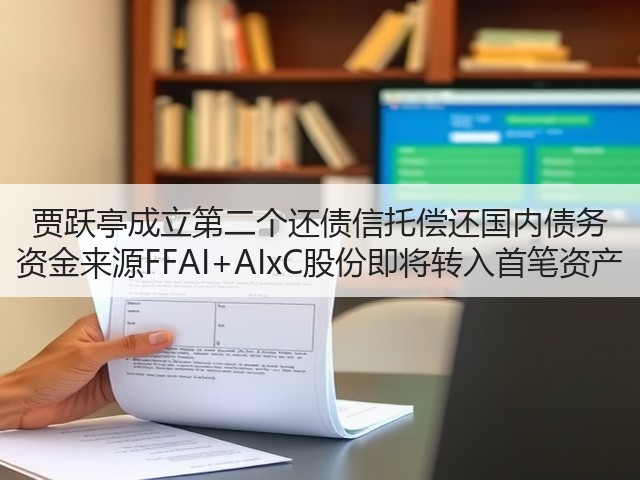 贾跃亭成立第二个还债信托偿还国内债务 资金来源FFAI+AIxC股份即将转入首笔资产(图2)