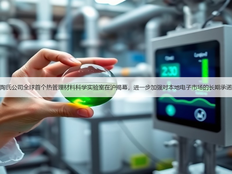 陶氏公司全球首个热管理材料科学实验室在沪揭幕，进一步加强对本