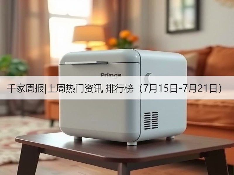 千家周报|上周热门资讯 排行榜（7月15日-7月21日）