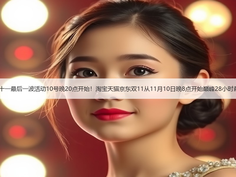 2025双十一最后一波活动10号晚20点开始！淘宝天猫京东双