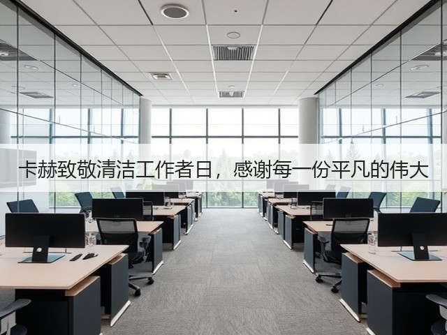 卡赫致敬清洁工作者日，感谢每一份平凡的伟大(图1)