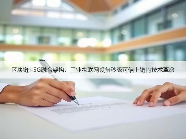 区块链+5G融合架构:工业物联网设备秒级可信上链的技术革命(图3) 区块链+5G融合架构:工业物联网设备秒级可信上链的技术革命(图3)