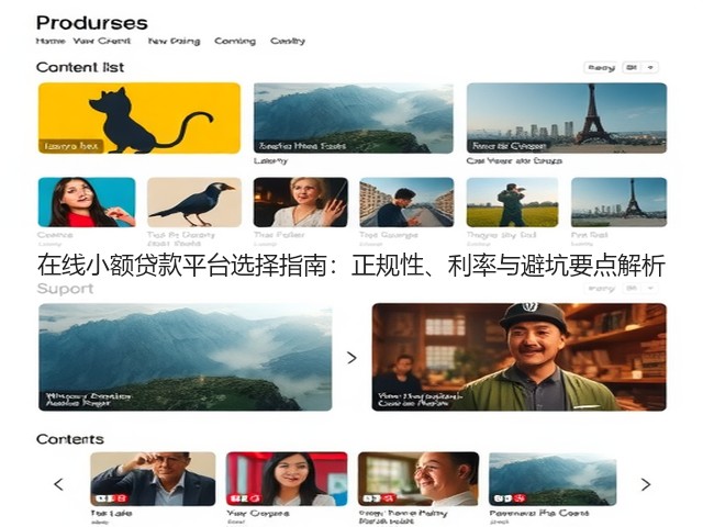 在线小额贷款平台选择指南:正规性、利率与避坑要点解析(图1) 在线小额贷款平台选择指南:正规性、利率与避坑要点解析(图1)