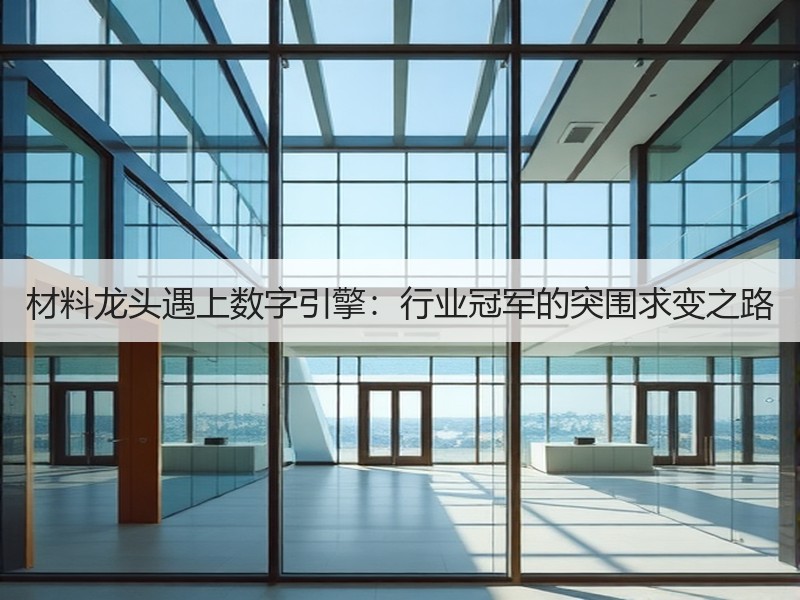材料龙头遇上数字引擎：行业冠军的突围求变之路