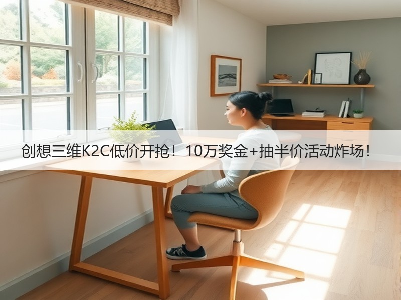 创想三维K2C低价开抢！10万奖金+抽半价活动炸场！