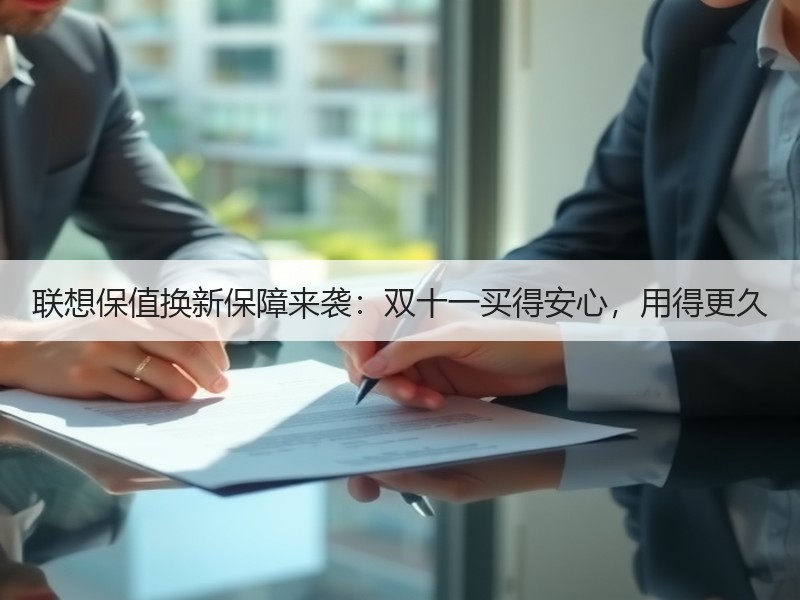 联想保值换新保障来袭：双十一买得安心，用得更久