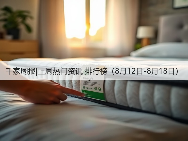 千家周报|上周热门资讯 排行榜（8月12日-8月18日）