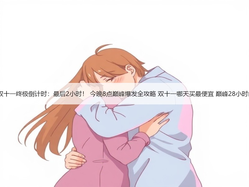 2025京东淘宝双十一终极倒计时：最后2小时！ 今晚8点巅峰