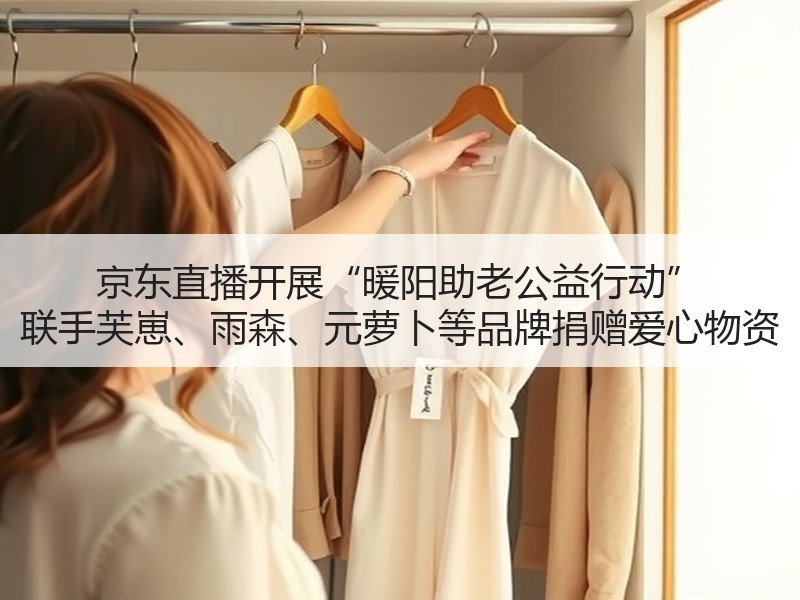 京东直播开展“暖阳助老公益行动” 联手芙崽、雨森、元萝卜等品