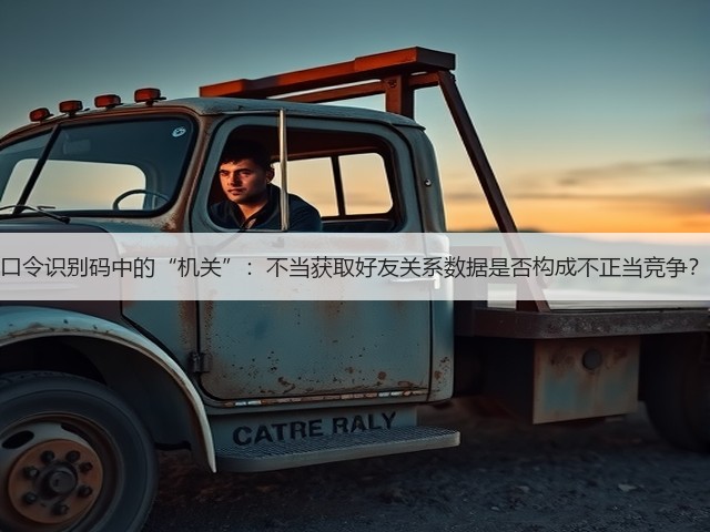 口令识别码中的“机关”：不当获取好友关系数据是否构成不正当竞争？(图1)