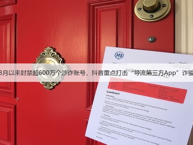 8月以来封禁超600万个涉诈账号,抖音重点打击“导流第三方App”诈骗(图1) 8月以来封禁超600万个涉诈账号,抖音重点打击“导流第三方App”诈骗(图1)