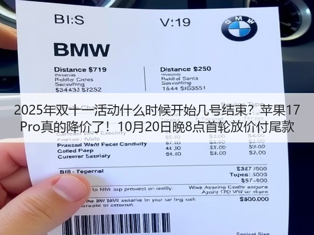 2025年双十一活动什么时候开始几号结束?苹果17 Pro真的降价了!10月20日晚8点首轮放价付尾款(图1) 2025年双十一活动什么时候开始几号结束?苹果17 Pro真的降价了!10月20日晚8点首轮放价付尾款(图1)