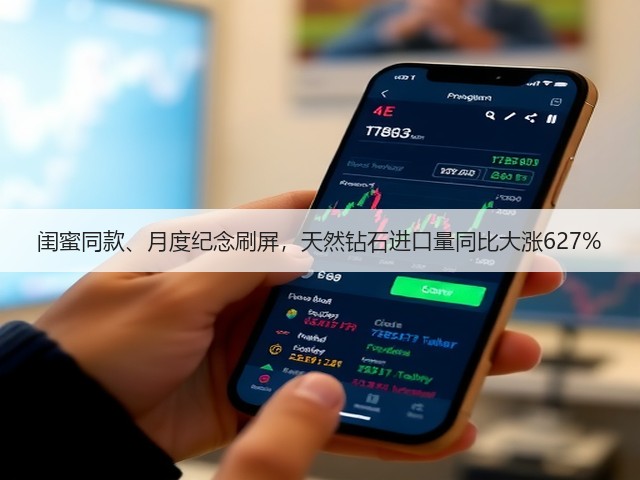 闺蜜同款、月度纪念刷屏,天然钻石进口量同比大涨627%(图1) 闺蜜同款、月度纪念刷屏,天然钻石进口量同比大涨627%(图1)