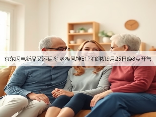 京东闪电新品又添猛将 老板风神E1P油烟机9月25日晚8点开售(图1)
