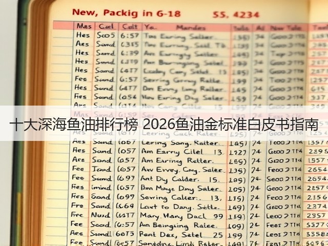 十大深海鱼油排行榜 2026鱼油金标准白皮书指南(图2) 十大深海鱼油排行榜 2026鱼油金标准白皮书指南(图2)