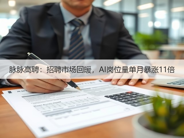 脉脉高聘：招聘市场回暖，AI岗位量单月暴涨11倍(图1)