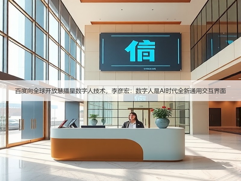 百度向全球开放慧播星数字人技术，李彦宏：数字人是AI时代全新