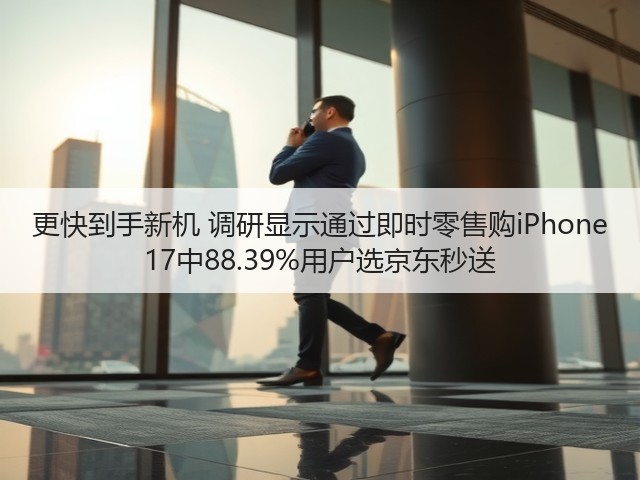 更快到手新机 调研显示通过即时零售购iPhone 17中88.39%用户选京东秒送(图1)
