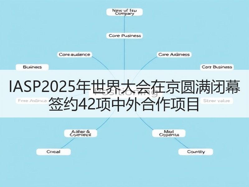 IASP2025年世界大会在京圆满闭幕 签约42项中外合作项