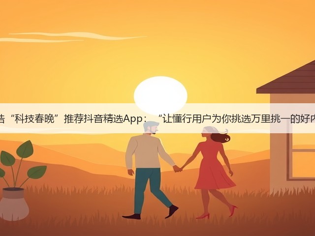 罗永浩“科技春晚”推荐抖音精选App：“让懂行用户为你挑选万里挑一的好内容”(图1)