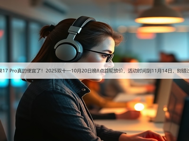 苹果17 Pro真的便宜了！2025双十一10月20日晚8点