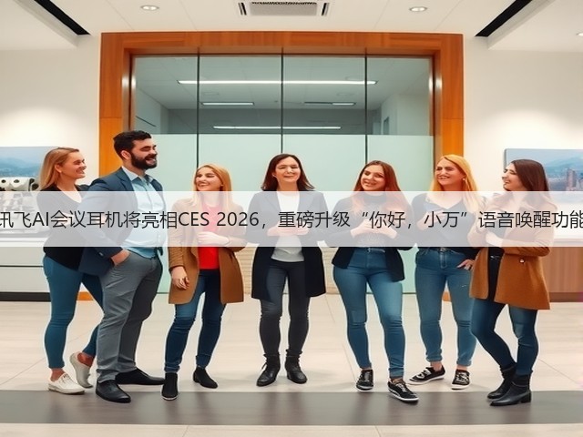 讯飞AI会议耳机将亮相CES 2026,重磅升级“你好,小万”语音唤醒功能(图1) 讯飞AI会议耳机将亮相CES 2026,重磅升级“你好,小万”语音唤醒功能(图1)